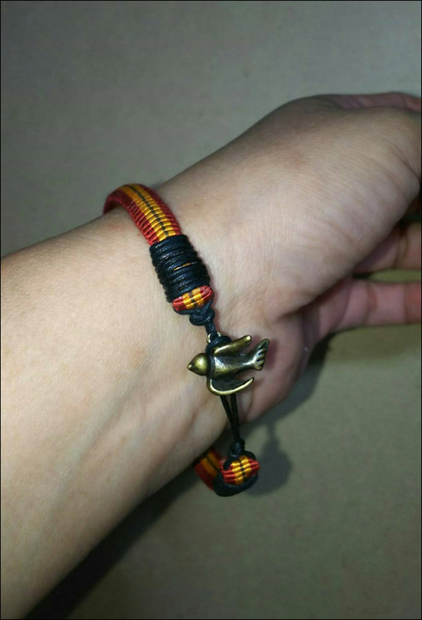 正絹袋織真田紐　ブレスレット