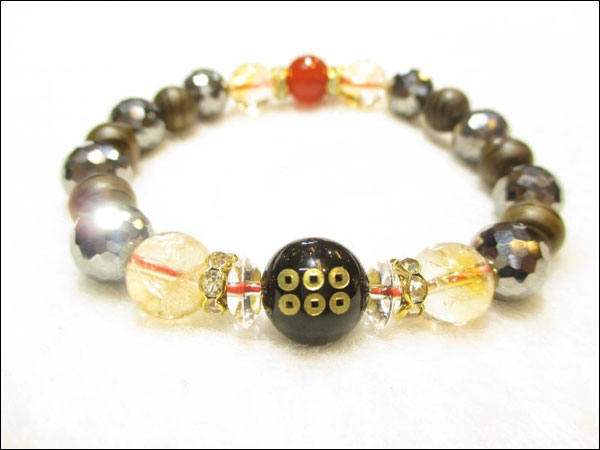 京都・パワーストーン/【超激安特価】戦国武将【真田幸村・六文銭家紋】