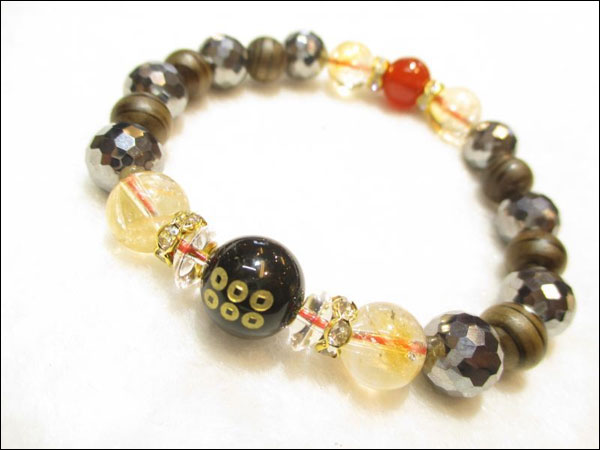 京都・パワーストーン/【超激安特価】戦国武将【真田幸村・六文銭家紋】