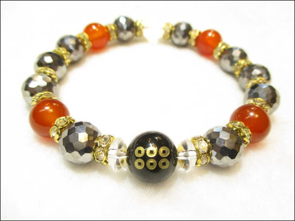 京都・パワーストーン/【超激安特価】戦国武将【真田幸村・六文銭家紋】