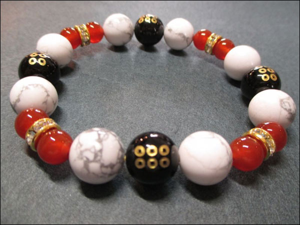 京都・パワーストーン/【超激安特価】戦国武将【真田幸村・六文銭家紋】