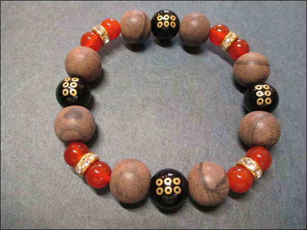 京都・パワーストーン/【超激安特価】戦国武将【真田幸村・六文銭家紋】