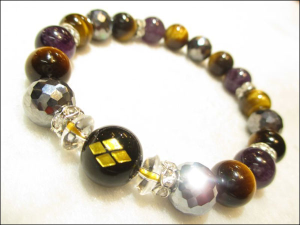 パワーストーン京屋オリジナル/【激安特価】戦国武将【真田幸村・六文銭家紋】