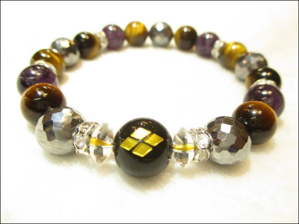 パワーストーン京屋オリジナル/【超激安特価】戦国武将【真田幸村・六文銭家紋】