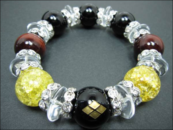 パワーストーン京屋オリジナル/【激安特価】戦国武将【真田幸村・六文銭家紋】